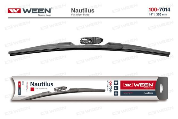 Щетка стеклоочистителя 14/350 Nautilus, бескаркасная, адаптер-трансформер WEEN 100-7014