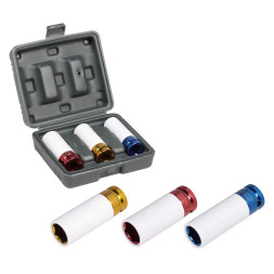 Набор головок ударных для колёсных дисков 1/2 DR шестигран.удлинён.(17,19,21мм)(AT-IS12-41) AIRLINE