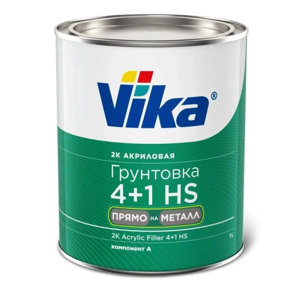 VIKA Грунт акриловый на металл HS черный 4+1 2К  1,2кг без отвердителя (6шт.)