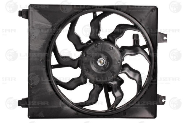Э/вентилятор охл. с кожухом Hyundai Santa Fe II (06-) 2.2СRDi/2.7i LUZAR LFK 08B2