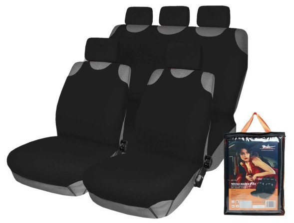 Чехлы-майки F1k компл.передние/задние, цвет черный, полиэстер (ASC-F1K) AIRLINE