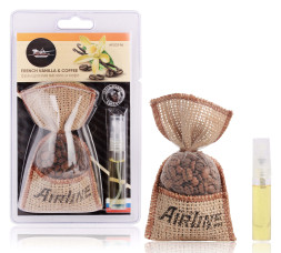 Ароматизатор (Кофе в мешочке со спреем) французская ваниль и кофе (AFCO196) AIRLINE