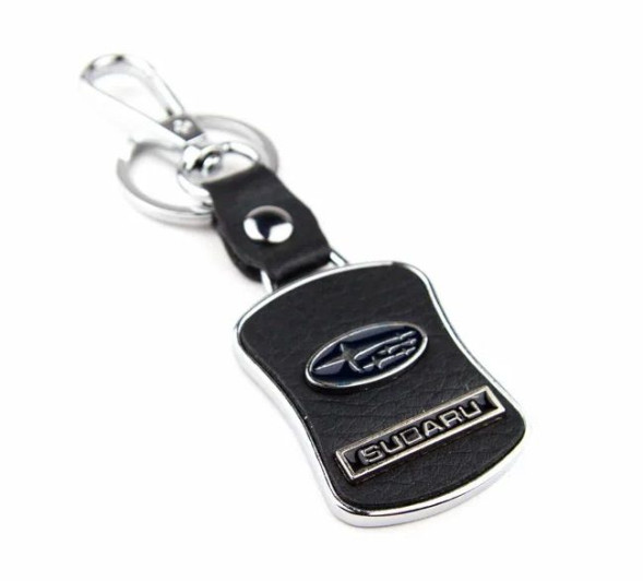 Брелок (черный) с надписью SUBARU  (№25)