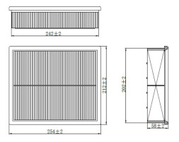 Фильтр воздушный VAG Passat B5 (96-) 1.6i/1.8i/1.8T/1.9TD (TR26168) CARVILLE RACING