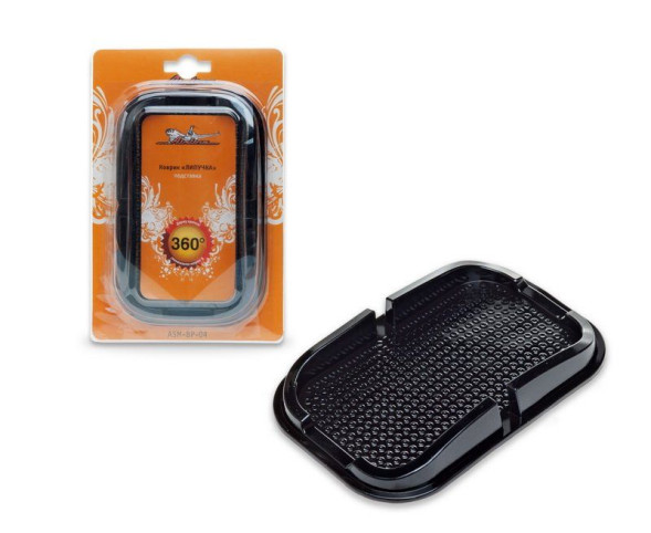 Коврик липучка чёрный подставка 100*150*30 мм (ASM-BP-04) AIRLINE