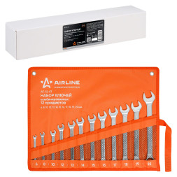 Набор ключей комбинир. 12 предм. (6, 8,10,12,13,14,15,16,17,18,19,22мм)(AT-12-47) AIRLINE