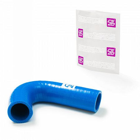 Патрубок радиатора ВАЗ-1118 8V от термостата к помпе силикон СИНИЙ CS20 Profi