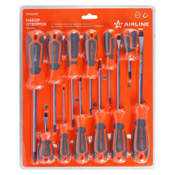 Набор отвёрток 12 пр. (SL3-SL8, PH0-PH2, SQUARE S1-S2) блистер (ATAU022) AIRLINE