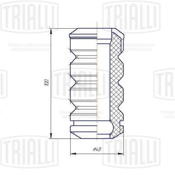Отбойник передней стойки ВАЗ 1117-1119 Kalina (1 шт.) (BC 0133) TRIALLI