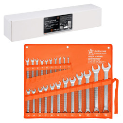 Набор ключей комбинир. 22 предм. (6,7,8,9,10,10 - 24,27,30,32мм)(AT-22-46) AIRLINE
