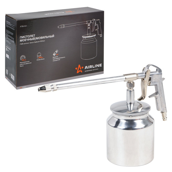 Пистолет моечный/мовильный ПМ5 металл. бачок байонет 850мл PRO (ATBU061) AIRLINE