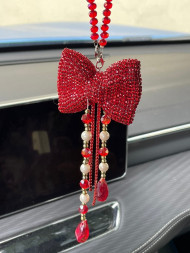 Подвеска на зеркало Бант красный ВХ-526