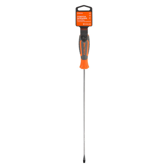 Отвертка шлицевая SL5.0x250мм, магнитный наконечник, пласт.подвес (ATAW055) AIRLINE