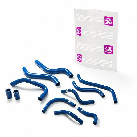 Патрубки радиатора ВАЗ-2108 к-т.11шт охл+отоп.силикон CS20 СИНИЙ Profi