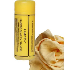 Салфетка замшевая LIMROY из искусственной замши в тубе, большая (65х43х2мм)