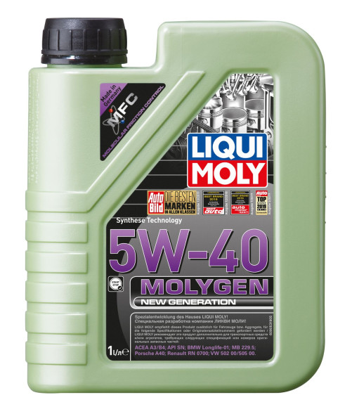 Масло мотор. Liqui Moly 5W40 Molygen (син) (1л)  (9053/8576)