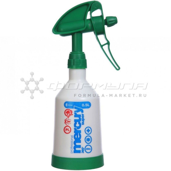 Опрыскиватель MERKURY PRO+ объем 0,5л.ручной зеленый Kwazar WTM.1427