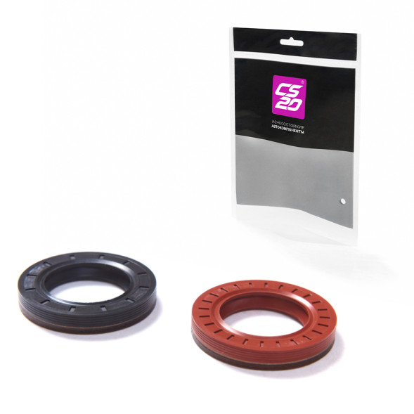 Сальник ВАЗ-2110 привода к-т.2шт черный+красный в пакете CS20