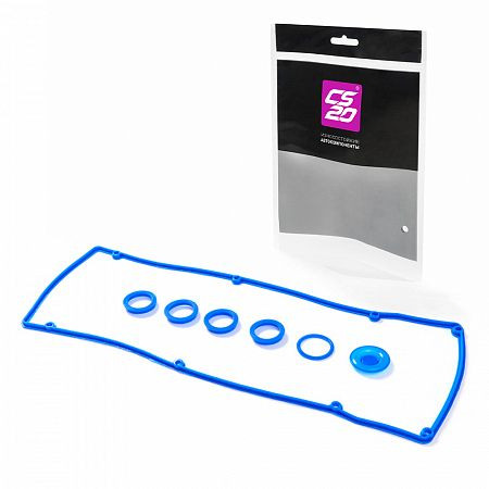 Прокладка крышки клапанной ГАЗ ЗМЗ-406,405,409 Евро-3 с уплотнителями к-т.7шт силикон CS20 СИНИЙ