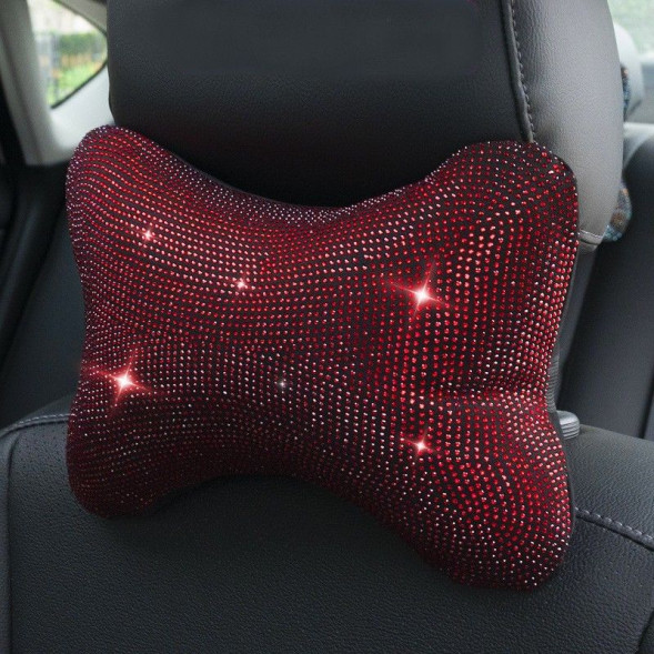 Подушка на подголовник Глоу красная ПП-65