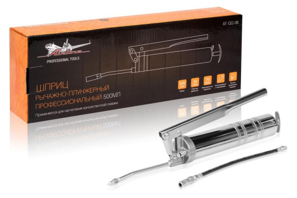 Шприц рычажно-плунжерный 500мл 70МПа Профессиональный ( применение картриджа) (AT-GG-06) AIRLINE