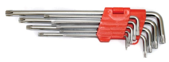 Ключ I-образный TORX 9шт в наборе размер:t10-t50 удлиненный LAVITA LA 511600