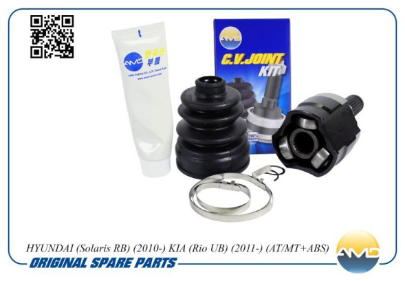 ШРУС внутренний левый 49536-1R001/AMD.HDSH189 HYUNDAI(SolarisRB)(2010-)KIA(RioUB)(2011-)(AT/MT+ABS)