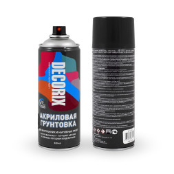 КРАСКА-СПРЕЙ Грунтовка черная акриловая А802 DECORIX