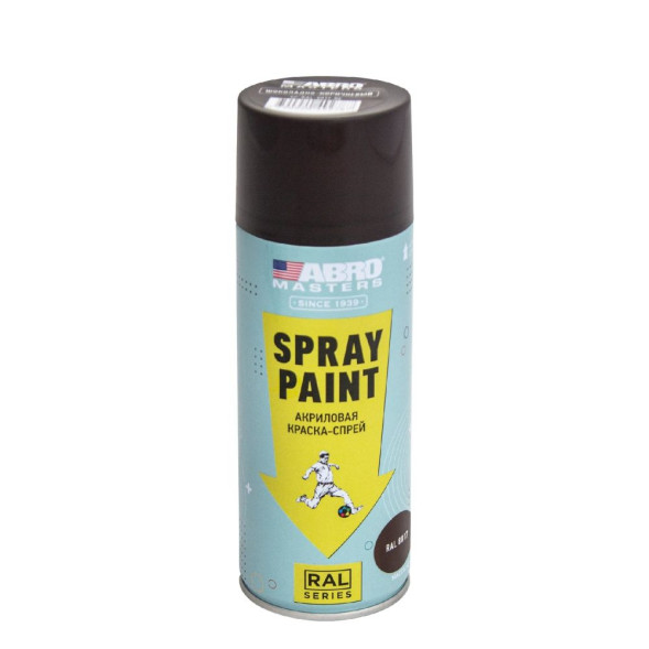 КРАСКА-СПРЕЙ  POLYCHROM RAL 8017 шоколадно-коричневый ABRO COLOR (12шт.)