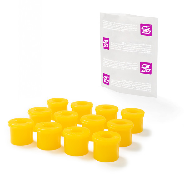 Втулка рессоры УАЗ-469 полиуретан ЖЕЛТЫЙ к-т.12шт в пакете Comfort CS20