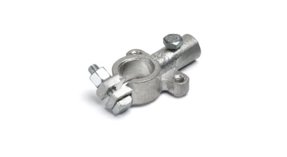 Клемма аккумуляторная литая &amp;quot;+&amp;quot; под провод 16 мм2, латунь, м6 + м6 AX-735 CARGEN