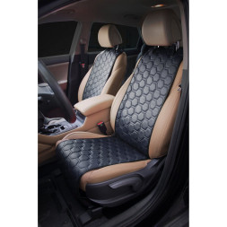 Накидки &amp;quot;Алькантара&amp;quot;, передние (2 шт.), экокожа с перфорацией, черные (ACS-SF-01) AIRLINE