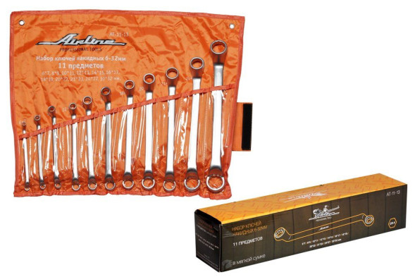 Набор ключей накидных 11предм., 6-32мм, в мягкой сумке (AT-11-13) AIRLINE